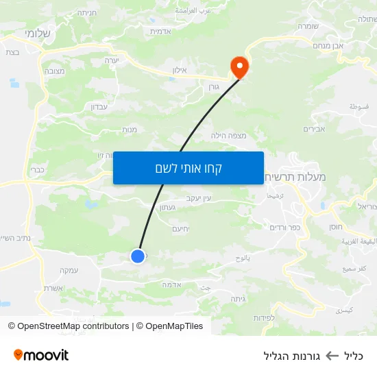 מפת כליל לגורנות הגליל