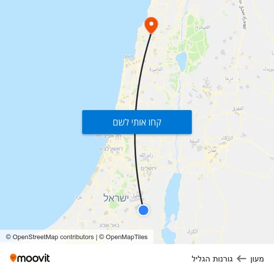 מפת מעון לגורנות הגליל