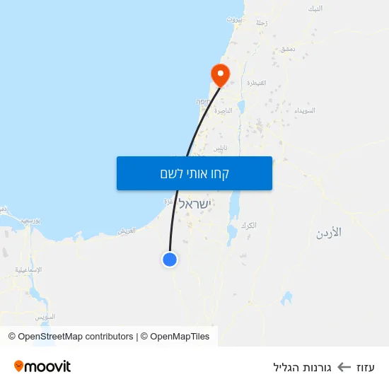 מפת עזוז לגורנות הגליל