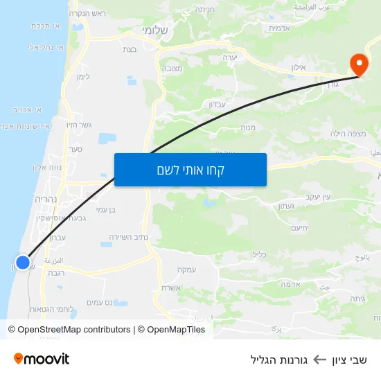 מפת שבי ציון לגורנות הגליל
