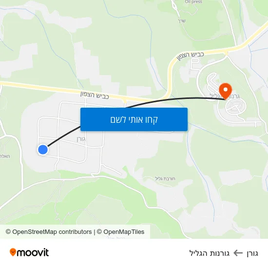 מפת גורן לגורנות הגליל