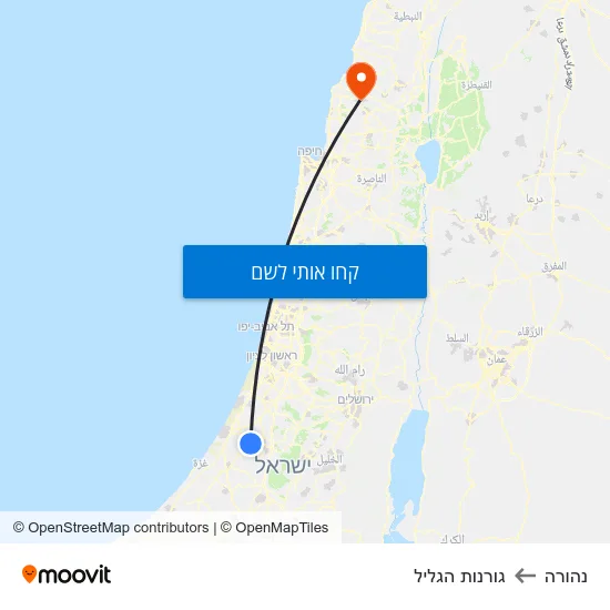 מפת נהורה לגורנות הגליל
