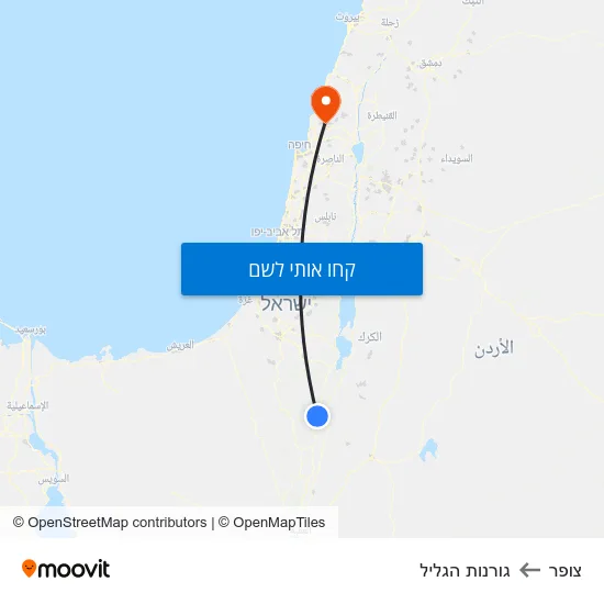 מפת צופר לגורנות הגליל