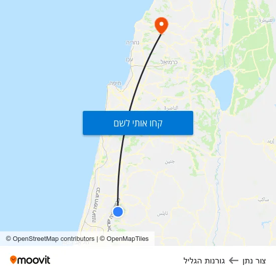 מפת צור נתן לגורנות הגליל