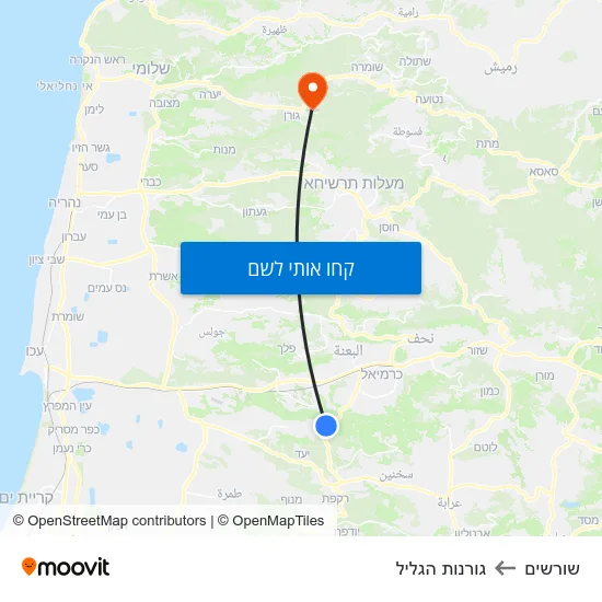 מפת שורשים לגורנות הגליל