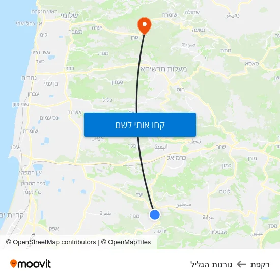 מפת רקפת לגורנות הגליל