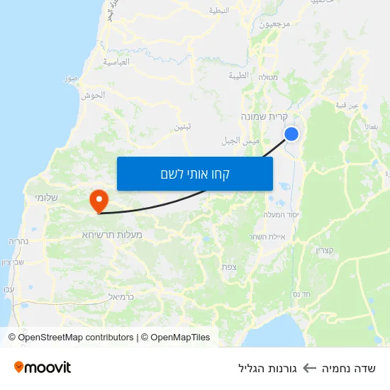 מפת שדה נחמיה לגורנות הגליל