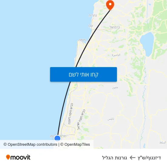 מפת דיזנגוף/ש"ץ לגורנות הגליל