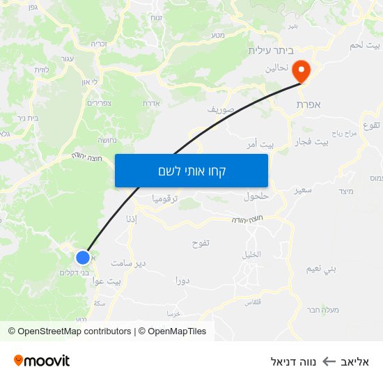 מפת אליאב לנווה דניאל