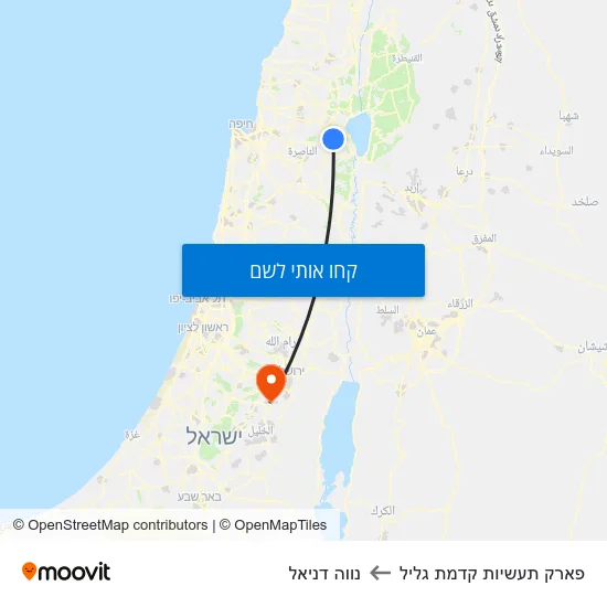 מפת פארק תעשיות קדמת גליל לנווה דניאל