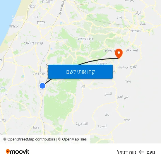 מפת נועם לנווה דניאל