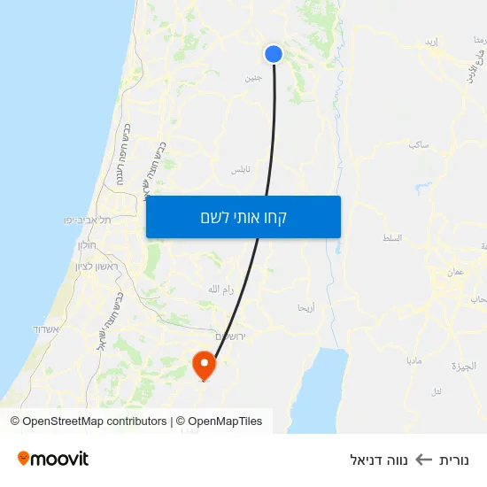 מפת נורית לנווה דניאל