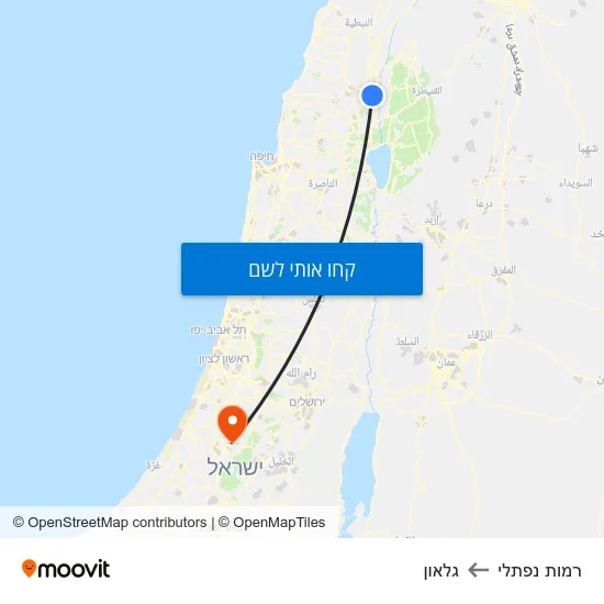 מפת רמות נפתלי לגלאון