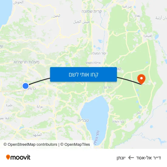 מפת דייר אל-אסד ליונתן
