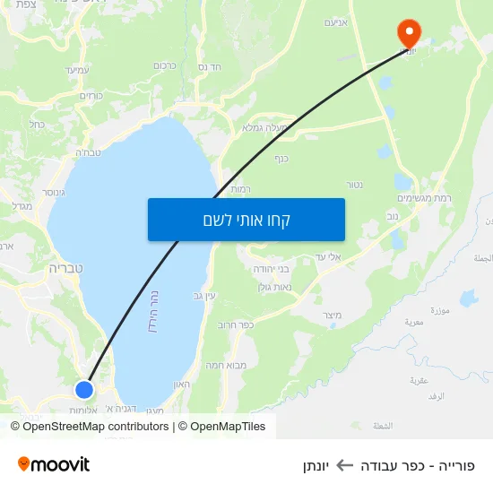 מפת פורייה - כפר עבודה ליונתן