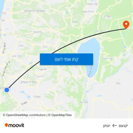 מפת יקנעם ליונתן