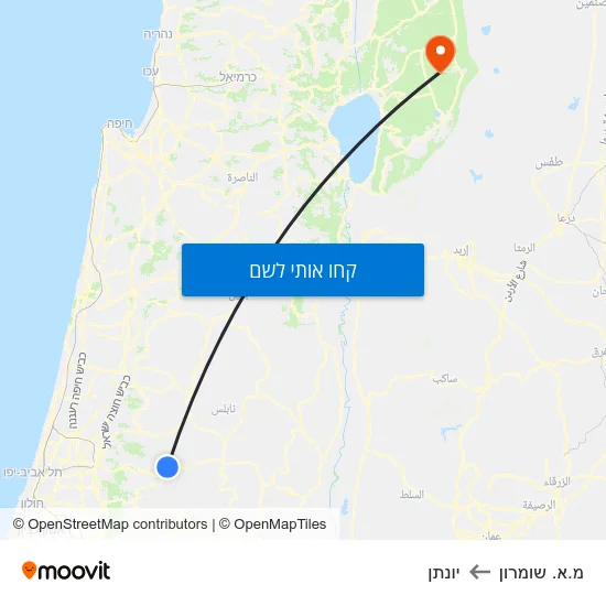 מפת מ.א. שומרון ליונתן