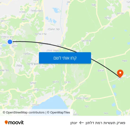 מפת פארק תעשיות רמת דלתון ליונתן