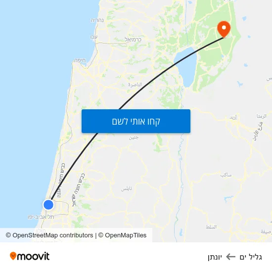 מפת גליל ים ליונתן