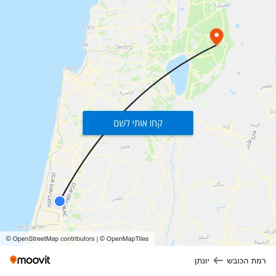 מפת רמת הכובש ליונתן