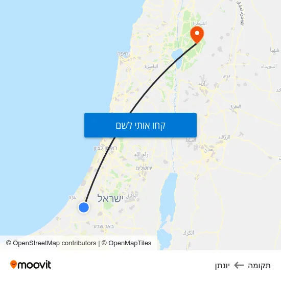 מפת תקומה ליונתן