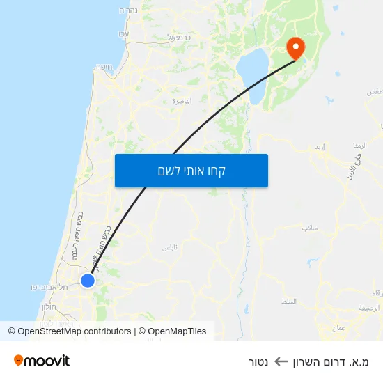 מפת מ.א. דרום השרון לנטור