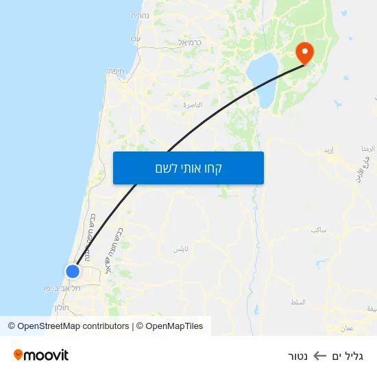 מפת גליל ים לנטור
