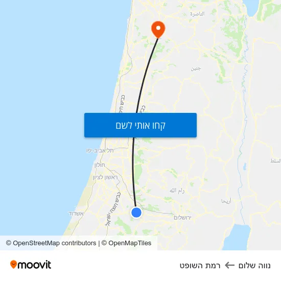 מפת נווה שלום לרמת השופט