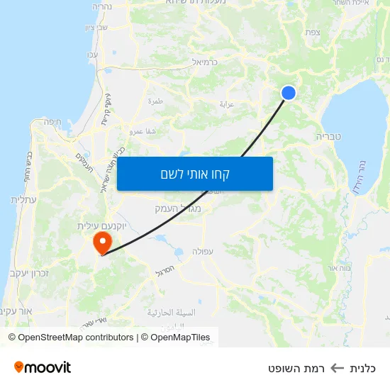 מפת כלנית לרמת השופט