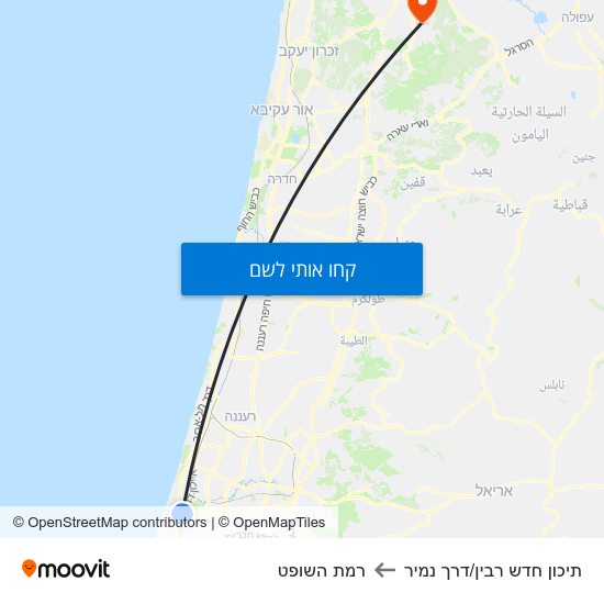 מפת תיכון חדש רבין/דרך נמיר לרמת השופט