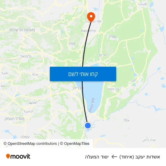 מפת אשדות יעקב (איחוד) ליסוד המעלה