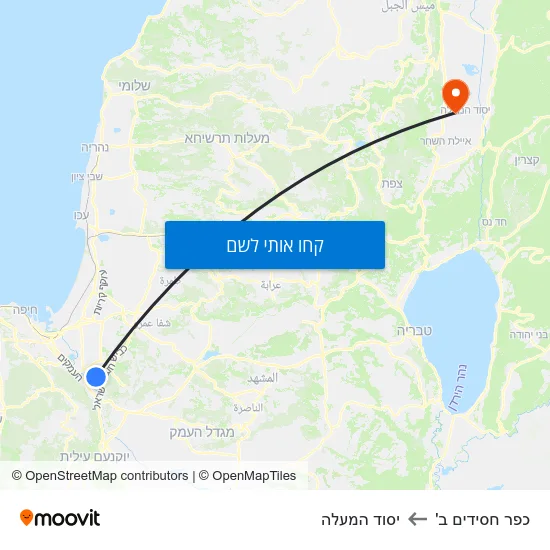 מפת כפר חסידים ב' ליסוד המעלה