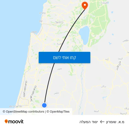 מפת מ.א. שומרון ליסוד המעלה