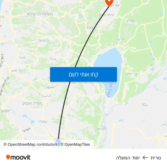 מפת נורית ליסוד המעלה