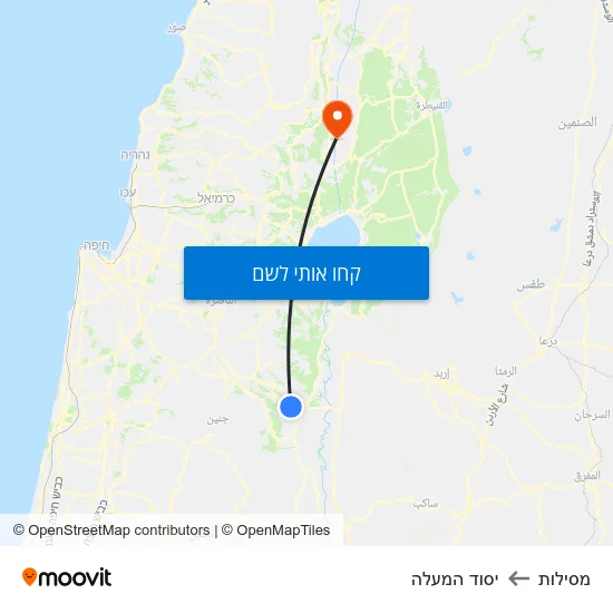 מפת מסילות ליסוד המעלה