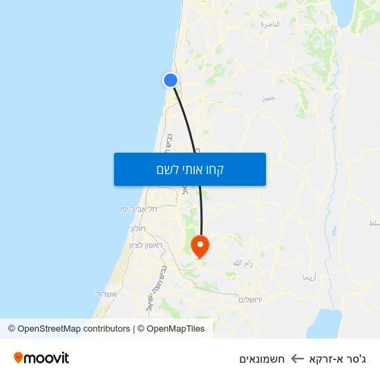 מפת ג'סר א-זרקא לחשמונאים