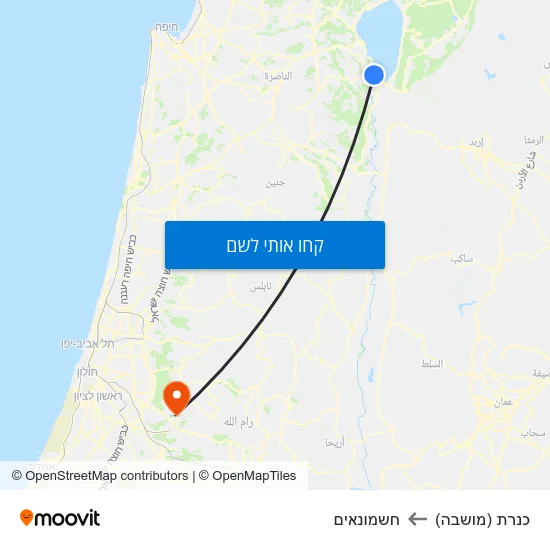 מפת כנרת (מושבה) לחשמונאים