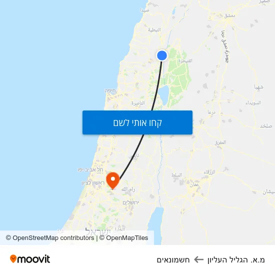 מפת מ.א. הגליל העליון לחשמונאים