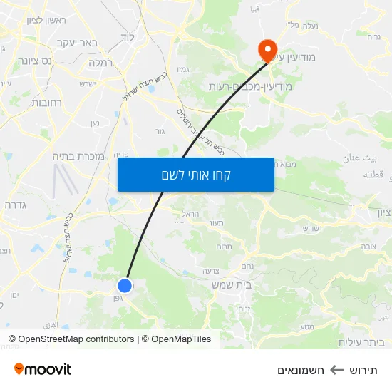 מפת תירוש לחשמונאים