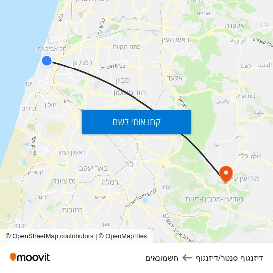 מפת דיזנגוף סנטר/דיזנגוף לחשמונאים