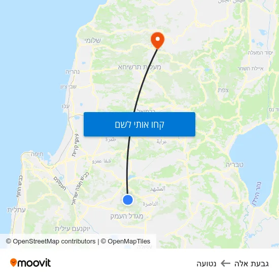מפת גבעת אלה לנטועה