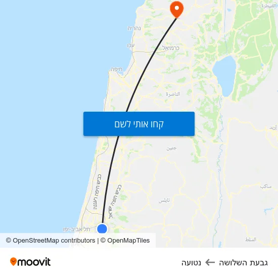 מפת גבעת השלושה לנטועה