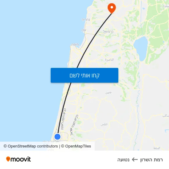 מפת רמת השרון לנטועה