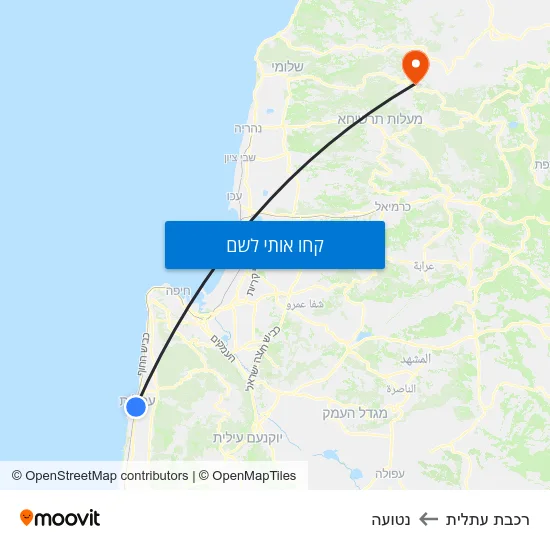 מפת רכבת עתלית לנטועה
