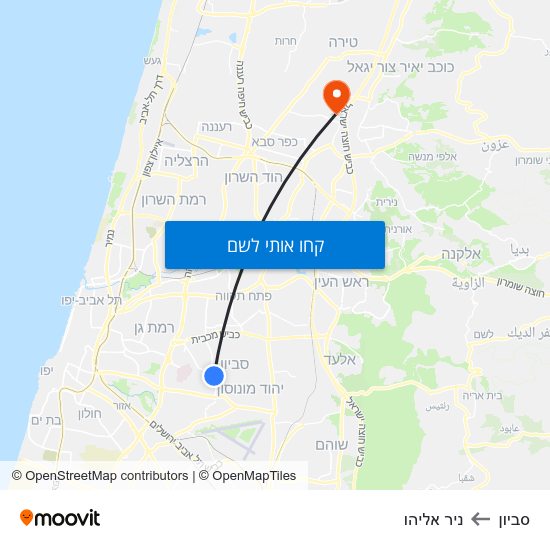 מפת סביון לניר אליהו