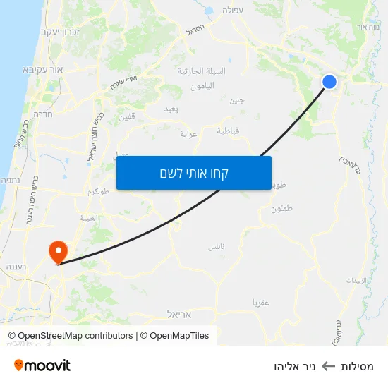 מפת מסילות לניר אליהו