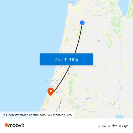 מפת יקנעם לגן שורק