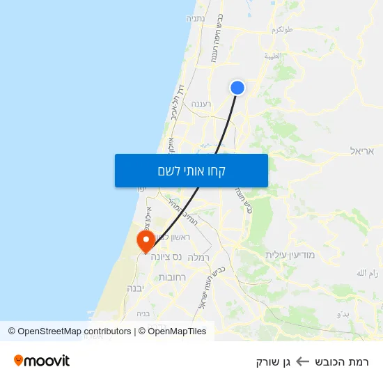 מפת רמת הכובש לגן שורק