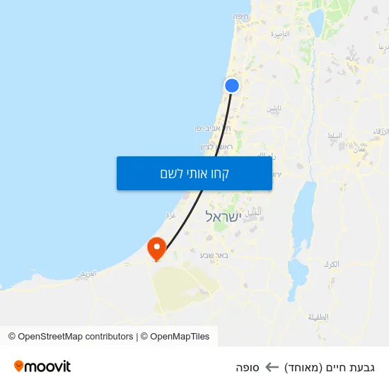 מפת גבעת חיים (מאוחד) לסופה