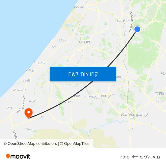 מפת מ.א. לכיש לסופה
